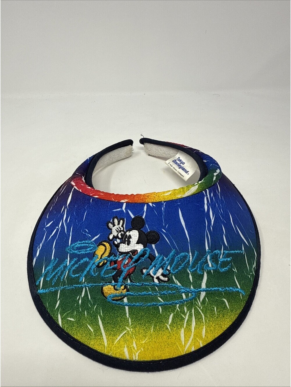 Vintage Disney Women's Light Mickey Golf Visor Tie Die